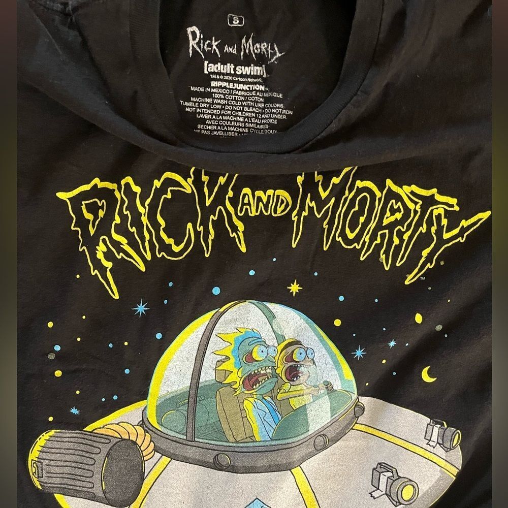 Rick and Morty T Shirt black Size Small Funny Shirt​ - Picture 3 of 3